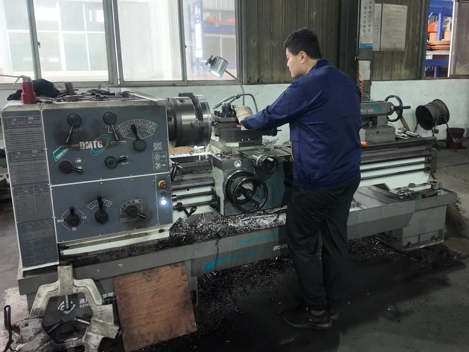 Precision CNC machining process at Horbon workshop.